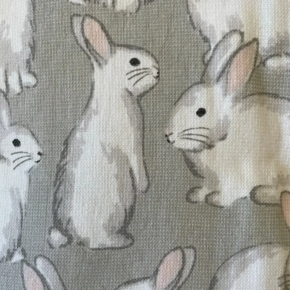 Deborah Connolly Easter Bunny Kitchen Towels 3pk White Gray Spring Decor New